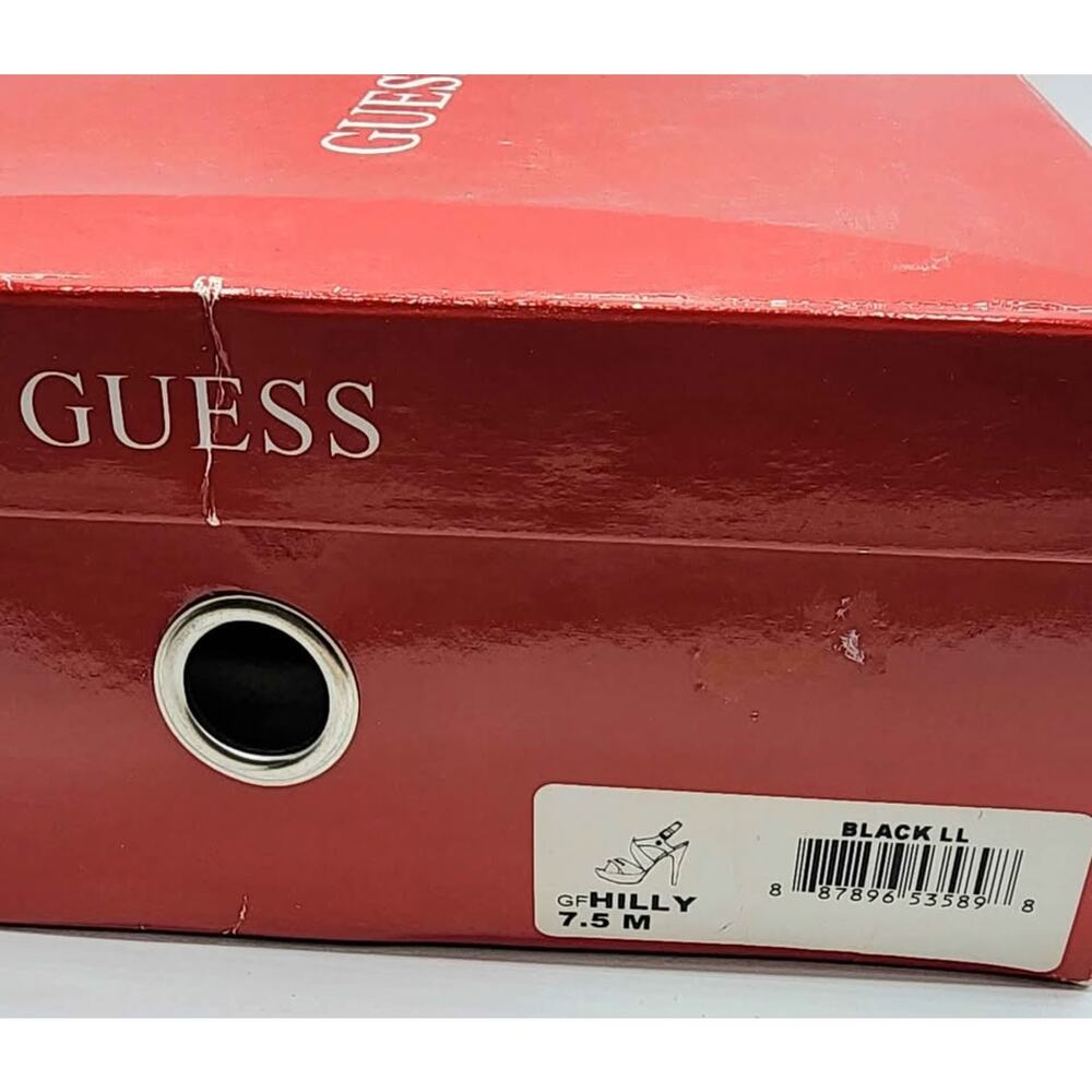 Guess GFHILLY Black Strappy Platform High Heel Sandals Shoes Women Size 7.5 M - Picture 8 of 9